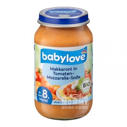 [4 Buah] Babylove saus tomat Jerman lumpur makaroni Italia selama lebih dari 8 bulan Versi Luar Negeri