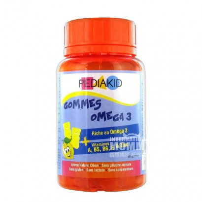 PEDIAKID Anak-anak Perancis Multivitamin Omega3 Gummy Bear Lemon Flavour Versi Luar Negeri