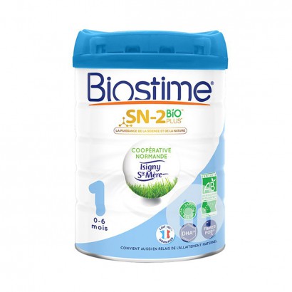 susu bubuk bayi organik organik Perancis Biostime 1 tahap 800g * 6 kaleng versi Perancis