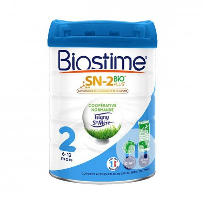 susu bubuk bayi organik organik Perancis Biostime 2 tahap 800g * 6 kaleng versi Perancis