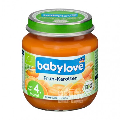 [2 Buah] Babylove puree wortel organik Jerman selama lebih dari 4 bula...