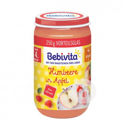 [2 buah] Bebivita pure apel raspberry Jerman selama lebih dari 4 bulan...