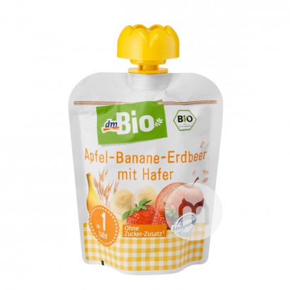 DmBio Jerman DmBio Organik Oatmeal Apple Banana Strawberry Suction Lum...