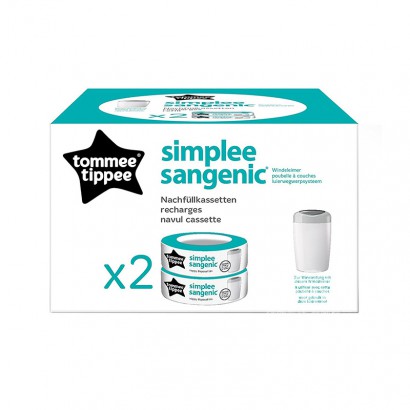 Tommee Tippee Inggris popok antibakteri deodoran tempat sampah khusus tas 2 gulungan versi luar negeri