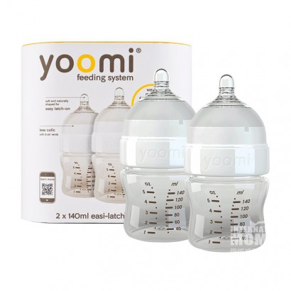 Yoomi British Yoomi botol susu bionik anti-kembung bayi versi 140ml 2 bungkus di luar negeri