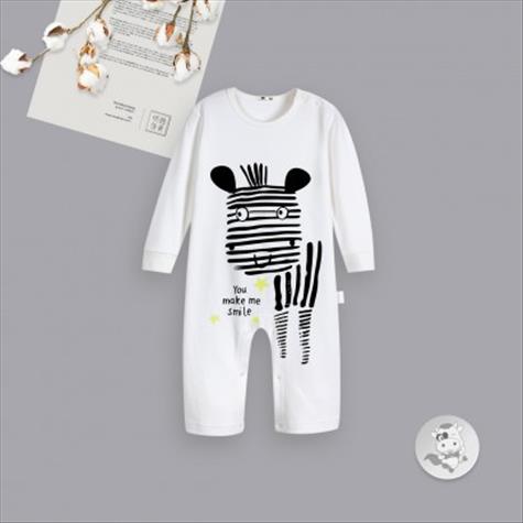 Verantwortung jantan dan betina bayi musim semi dan musim gugur sederhana kecil segar zebra bayi bodysuit