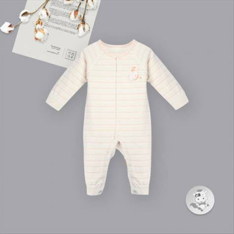 Verantwortung jantan dan betina bayi katun warna organik piyama one-piece pakaian Eropa klasik garis-garis berwarna-warn
