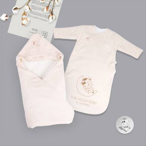 [2 pieces] Verantwortung laki-laki dan perempuan bayi katun warna organik Eropa klasik kantong tidur sederhana + selimut