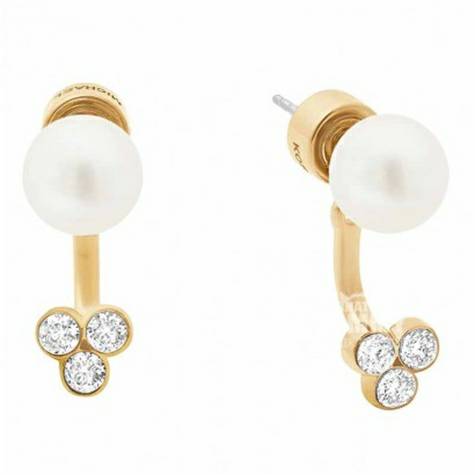 MICHAEL KORS American Pearl Crystal Stud Earrings Tujuan Ganda Versi L...