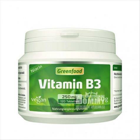 Greenfood Belanda Greenfood Vitamin B3 (Niacin) kapsul 250 mg 120 kaps...
