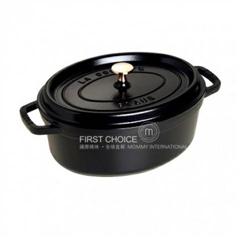 STAUB Perancis Enamel Cast Iron Cookware 29cm Oval Stew Pot Versi Luar...