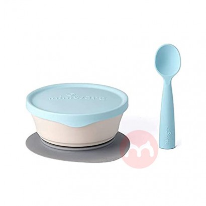 Miniware American Miniware Baby Suction Cup Sereal Mangkuk dengan Sendok Pelatihan Bayi Asli Luar Negeri