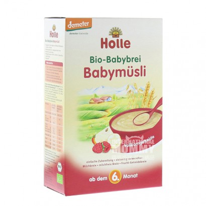 Holle Jerman Organik Apple Banana Raspberry Wheat Wheat Bihun lebih dari 6 bulan Versi Luar Negeri