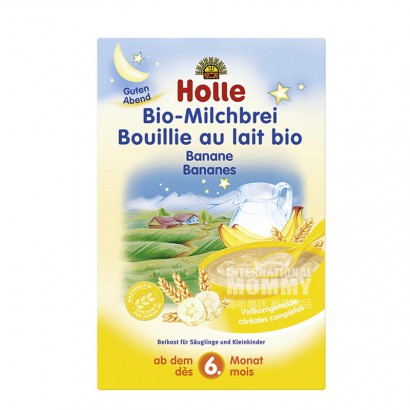 [4 buah] Holle German Organic Banana Milk Selamat Malam Nasi Mie selama lebih dari 6 bulan Versi Luar Negeri