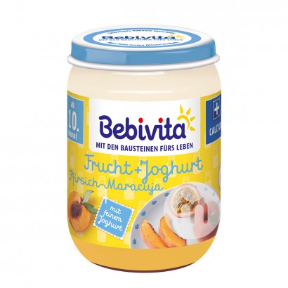 Bebivita German Passionflower Mud Mixed Yogurt Peach selama lebih dari 10 bulan Versi Luar Negeri
