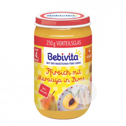 Bebivita Germany Peach Pear Passion Puree 4 bulan atau lebih Versi Luar Negeri