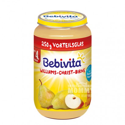 [4 buah] Bebivita Jerman Apple Pear Mud Lebih Dari 4 Bulan Versi Luar Negeri