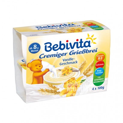 [2 buah] Bebivita German Yogurt Vanilla Grain Mud Fruit Cup Lebih dari 8 Bulan Versi Luar Negeri