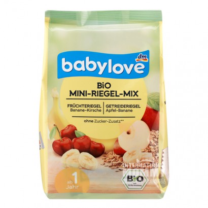 Babylove Jerman Organik Apple Banana Strip Buah Cherry 1 Tahun dan Lebih Versi Luar Negeri