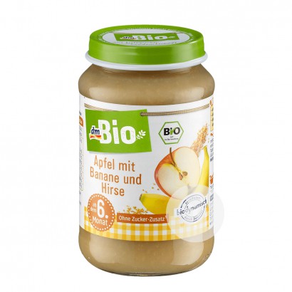 [4 buah] DmBio Jerman DmBio organik apel pisang millet campuran lumpur selama lebih dari 6 bulan Versi luar negeri