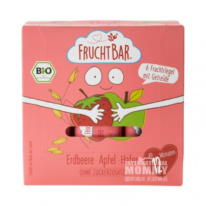 FRUCHTBAR Jerman FRUCHTBAR Strawberry Organik Apple Oatmeal Fruit Bar Versi Luar Negeri