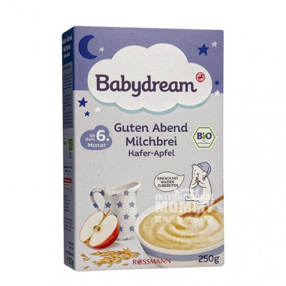 Babydream Apel organik Jerman Oatmeal Susu noodles nasi selamat malam selama 6 bulan versi luar negeri