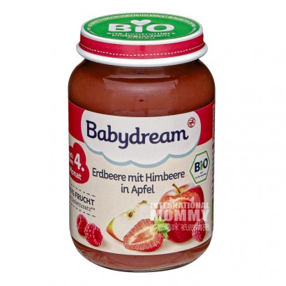 Babydream Jerman Babydream Strawberry Organik Apple Lumpur Raspberry 4+ Bulan * 6 Versi Luar Negeri