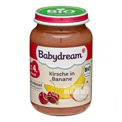 Babydream Jerman Babydream Cherry Organik Pisang Apple Pure 4+ Bulan * 6 Versi Luar Negeri