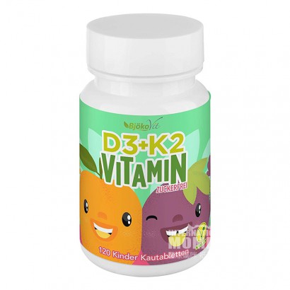 BjokoVit German BjokoVit Vitamin D3 + K2 Tablet Kunyah Versi Luar Negeri