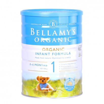 BELLAMY`S Australian Organic Baby Milk Powder 1 tahap 900g * 6 kaleng standar lokal Australia