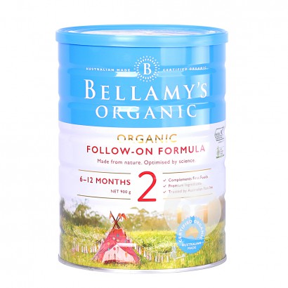 susu bubuk bayi organik BELLAMY`S Australia 2 bagian 900g * 3 kaleng standar lokal Australia