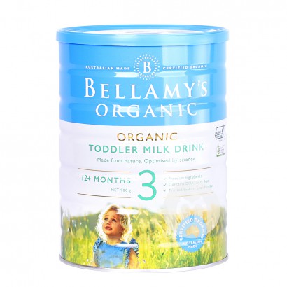 susu bubuk bayi organik BELLAMY`S Australia 3 tahap 900g * 3 kaleng standar lokal Australia