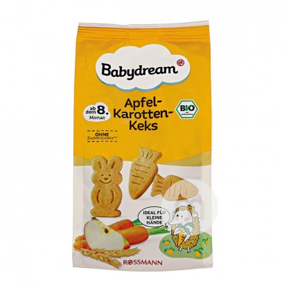 [2 Buah] Babydream Jerman Babydream Organik Apple Wortel Molar Cookies Lebih dari 8 Bulan Versi Luar Negeri