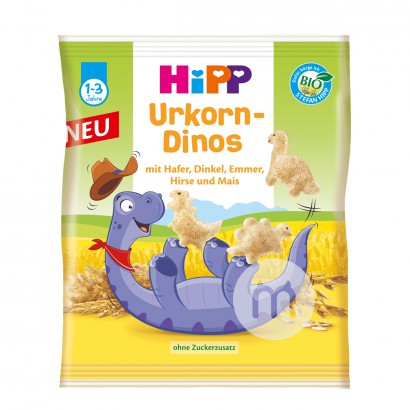 [4 Buah] HiPP Jerman Dinosaurus Organik Berbentuk Biskuit Renyah Versi Luar Negeri
