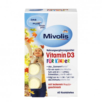 Mivolis German Mivolis Tablet Vitamin D3 Anak Kunyah Versi Luar Negeri