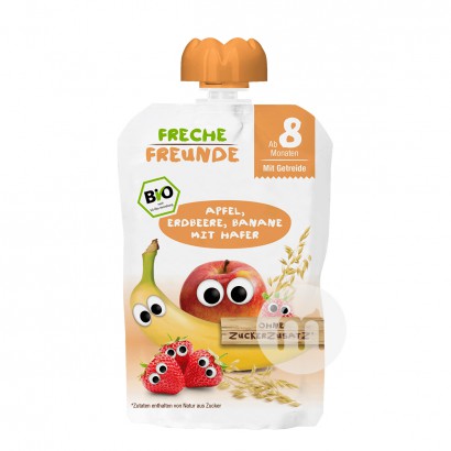 Erdbar puree organik anak-anak Jerman mengisap musik apel pisang strawberry oatmeal selama lebih dari 8 bulan * 6 versi 