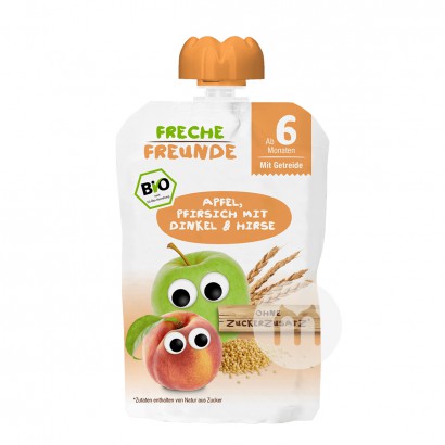 Erdbar Pure organik anak-anak Jerman mengisap musik rasa apel millet persik lebih dari 6 bulan * 6 versi luar negeri