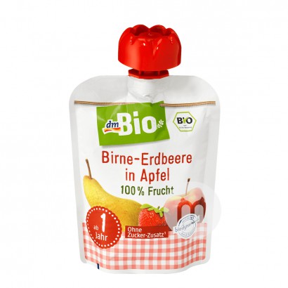 DmBio Jerman DmBio Organik Apple Strawberry Pear Puree Diserap selama lebih dari 12 bulan * 6 Versi Luar Negeri