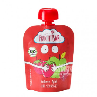 FRUCHTBAR Jerman FRUCHTBAR Organik Apple Strawberry Buah Lumpur Menyer...