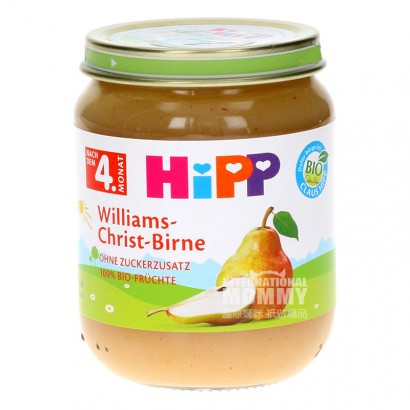 [2 Buah] HiPP German Organic Williams Pear Mud Lebih Dari 4 Bulan 125g Versi Luar Negeri