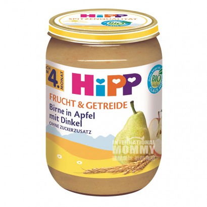 HiPP German Organic Pear Apple dan Grain Mixed Mud selama lebih dari 4 bulan Versi Luar Negeri