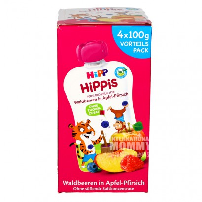 HiPP German Suction Organic Apple Peach Berry Haluskan Lebih dari 12 Bulan Versi 400g Di Luar Negeri