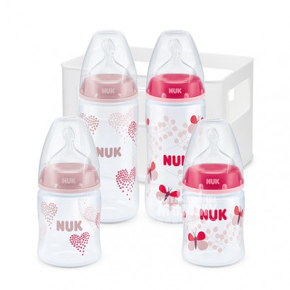 NUK Jerman NUK bayi perempuan botol susu plastik set dari 4 0-6 bulan di luar negeri