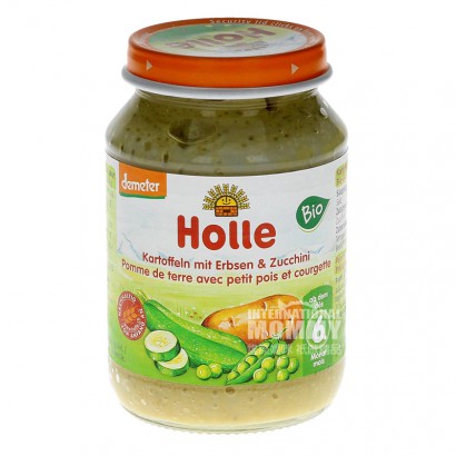 Holle Jerman kacang organik zucchini kentang dan sayuran puree versi luar negeri selama 6 bulan