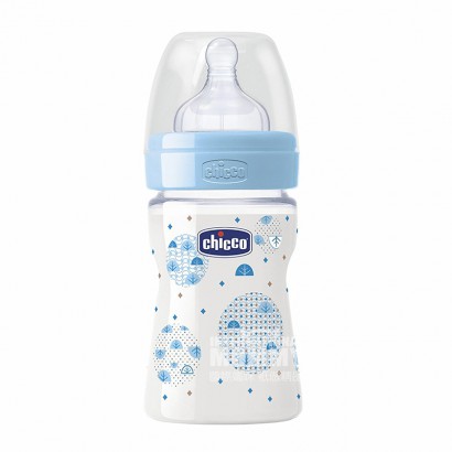Chicco Itali bayi botol plastik PP mulut lebar 150 ml dot silikon 0 bulan atau lebih Versi luar negeri