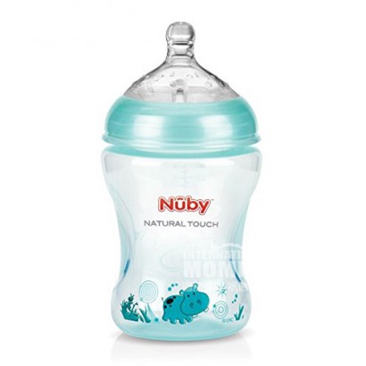 Nuby Botol PP mulut lebar susu alami Amerika 240ml 0 bulan atau lebih Versi luar negeri