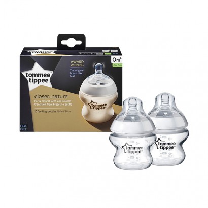 Tommee Tippee Inggris mulut lebar anti-kembung perut botol bayi 2 buah 150 ml 0-3 bulan versi luar negeri