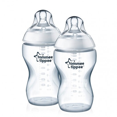 Tommee Tippee Inggris mulut lebar anti-kembung perut botol bayi 2 * 340 ml versi 3-6 bulan di luar negeri