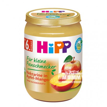 [4 buah] HiPP apel pure Jerman mangga nectarine puree lebih dari 6 bulan versi Luar Negeri