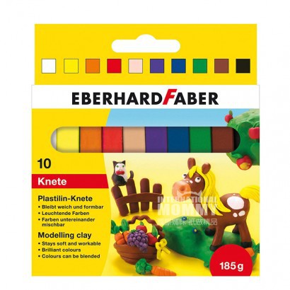 EBERHARD FABER Jerman EBERHARD FABER Setelan plastisin 10-warna untuk anak-anak di luar negeri